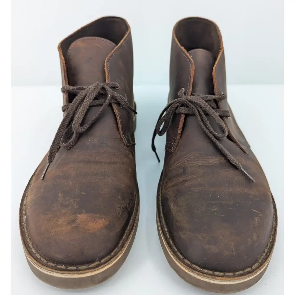 Clarks Desert Boots Mens Size 12 Brown Leather Chukka Shoes Versatile Classic